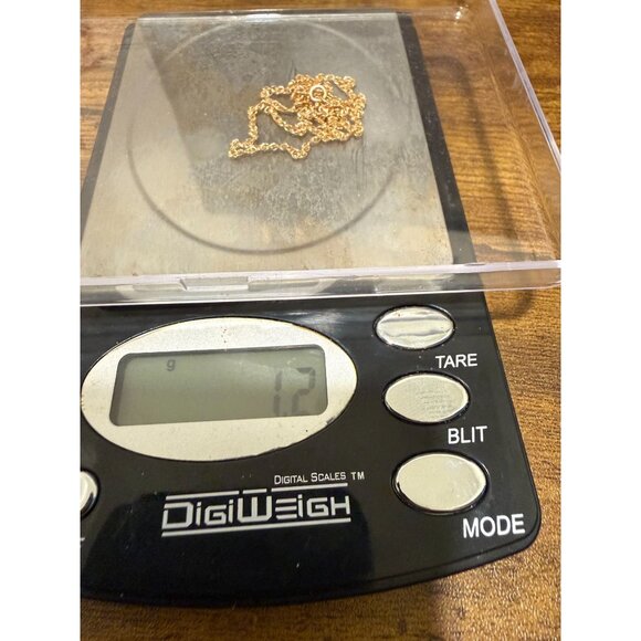 Dainty 14K Yellow Gold Rope Chain Necklace Fine Minimalist Gold - Picture 8 of 8